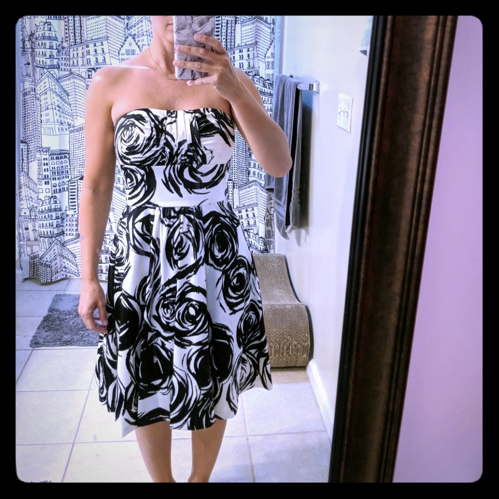 Black & white formal dress